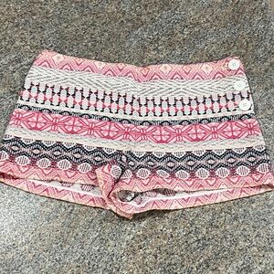 Chelsea & Violet Embroidered Tribal Print shorts - size M